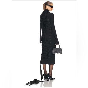 Balenciaga | Dresses | Balenciaga Silk Up Wrap Skirt Dress S
